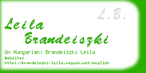 leila brandeiszki business card